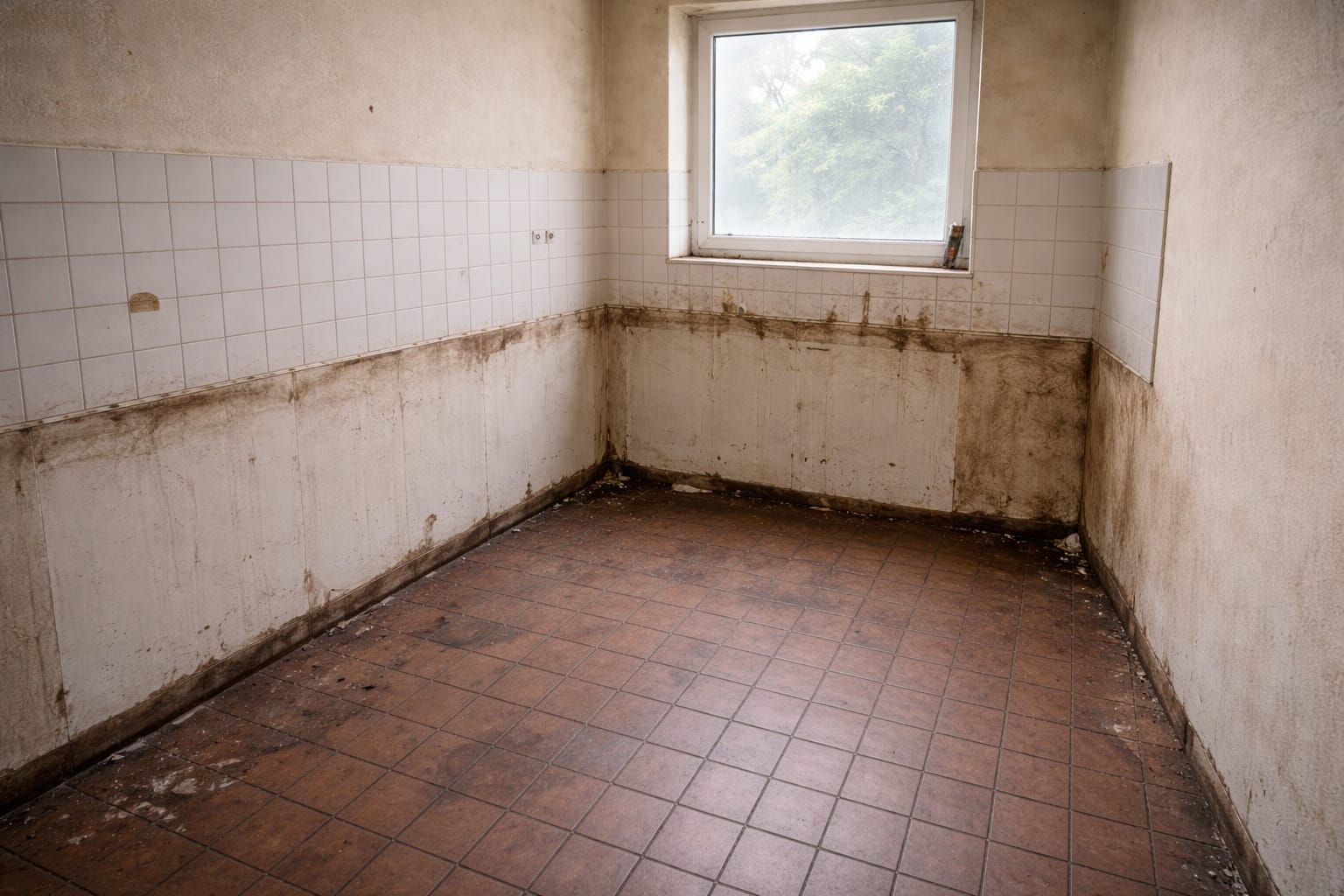 Raum vor der Entrümpelung - unordentlich