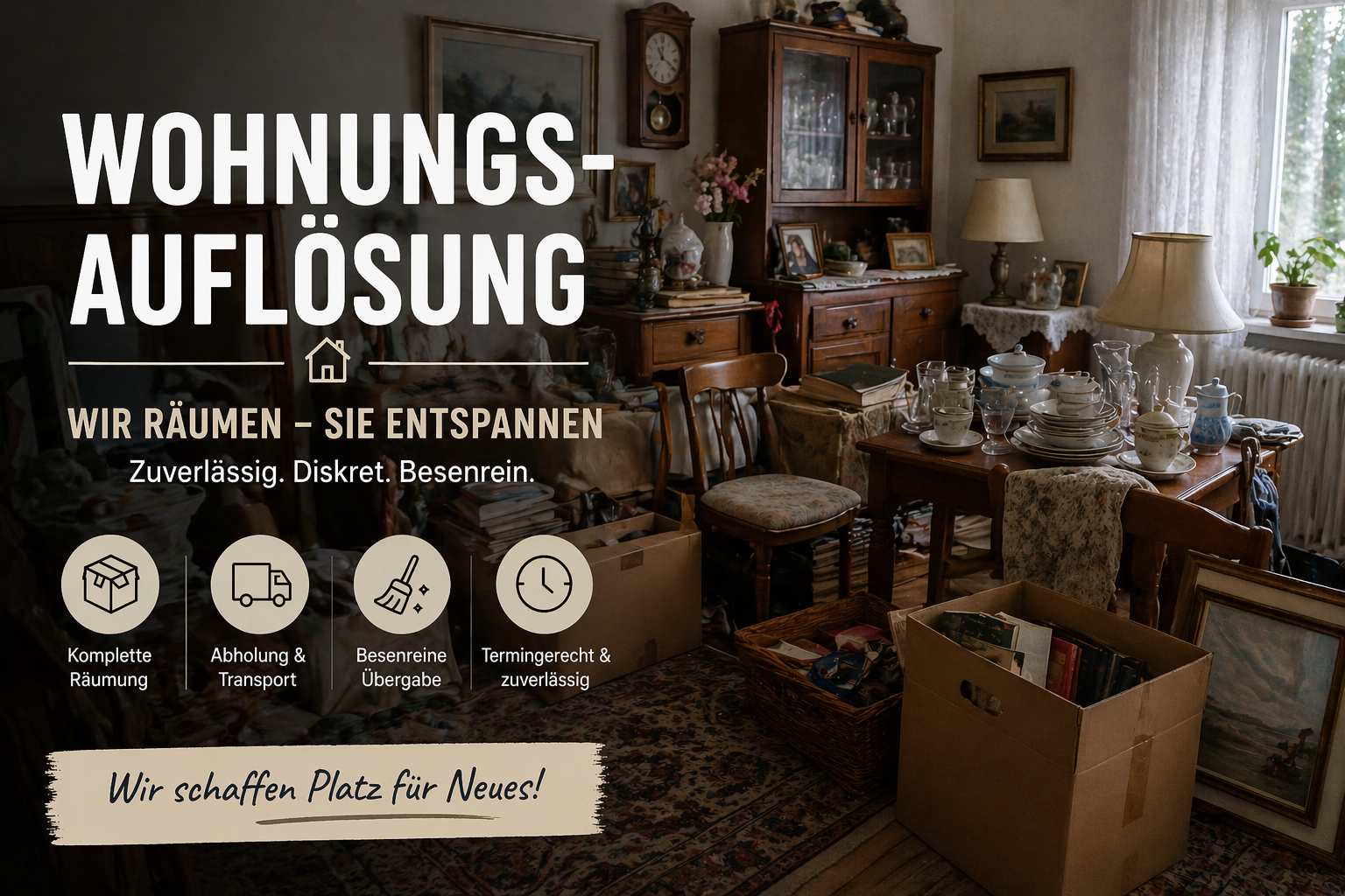 Wohnungsauflösung in München – vollständig geräumte Wohnung zur Übergabe